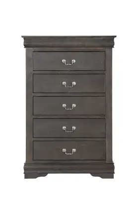 347122 Homeroots 15 Light Brown Solid Wood Five Drawer Lingerie Chest #2