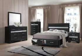 348187 Homeroots 34 Black Solid Wood Six Drawer Chest #2