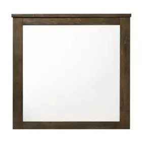 486431 Homeroots 40 Oak Rectangle Dresser Mirror Mounts To With Frame