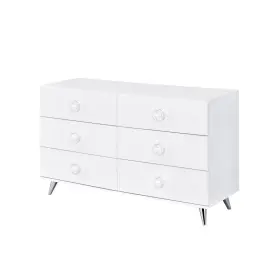 490490 Homeroots 47 White Finish Manufactured Wood Six Drawer Double Dresser