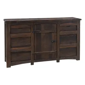 524602 Homeroots 67 Brown Solid Wood Six Drawer Triple Dresser