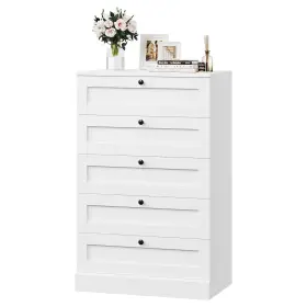 Hos-pb-214 Homfa 5 Drawer White Bedroom Dresser