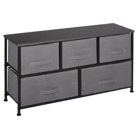 H01-2203-g9-2-lwbest Homgarden 5 Drawers Fabric Dresser For Bedroom Storage Tower Organizer Grey #3