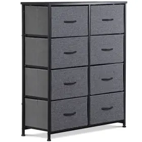 H01-3446-segaweshop Homgarden Wide Dresser 8 Fabric Drawers Storage Tower Cabinet Steel Frame #3
