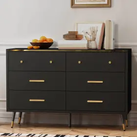 Homnia 197839692909 6 Drawer Storage Chest Of Drawers Cabinet With Adjustable Legs For Living Room #3