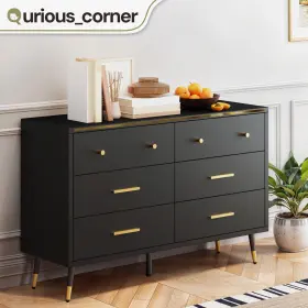 Homnia 197839692909 6 Drawer Storage Chest Of Drawers Cabinet With Adjustable Legs For Living Room