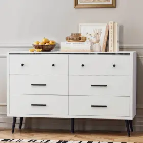 Homnia 197839700864 Large 6 Drawers Chest Of Drawer Dresser Storage Entryway Cabinet For Living Room #3