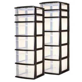 05566bkdc.01 Homz 2-pack Drawer Tower 6-tier Clear Plastic Storage Organizer Cart Black Frame 05566bkdc.01 Homz 2-pack Drawer Tower 6-tier Clear Plastic Storage Organizer Cart Black Frame