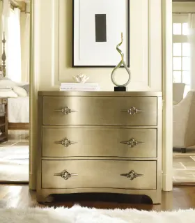 3008-85004 Hooker Furniture Sanctuary 38 Inch W 3 Drawer Shaped Front - Gold