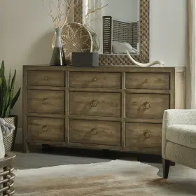 6015-90202-89 Hooker Furniture Sundance 68 Inch W 9 Drawer Coastal - Cliffside Brown