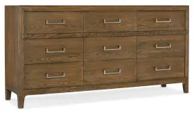 6033-90002-85 Hooker Furniture Chapman 72 Inch W 9 Drawer Dresser - Sorrel