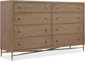6072-90002-85 Hooker Furniture 6072-90002 Sonnet 68 Inch W 8 Drawer White Oak - / Satin