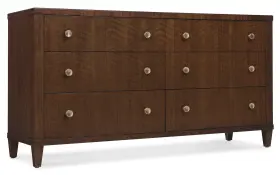 6123-90002-89 Hooker Furniture 6123-90002 Archives 68 Inch W 6 Drawer Storage - Classic Walnut /