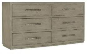 6150-90002-85 Hooker Furniture 6150-90002 65 Inch W 6 Drawer Wood Veneer Dresser - Medium