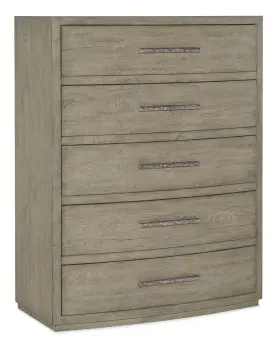6150-90010-85 Hooker Furniture 6150-90010 42 Inch W 5 Drawer Wood Veneer Dresser - Medium