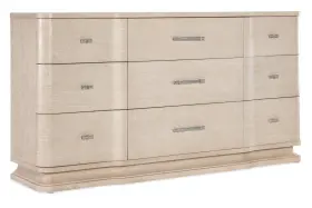 6500-90002-80 Hooker Furniture 6500-90002 Nouveau Chic 72 Inch W 9 Drawer Oak - Sandstone