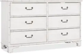 6750-90101-06 Hooker Furniture Charleston 64 Inch W 6 Drawer Wood - White Heron
