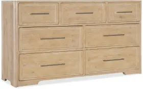 6950-90001-80 Hooker Furniture Retreat 70 Inch W 7 Drawer Wood Dresser - Dune