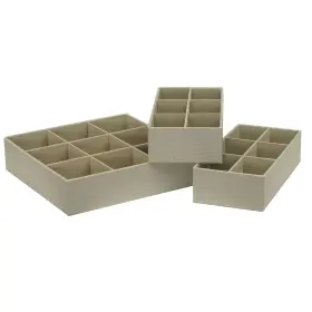 Household Essentials 040071118921 3 Piece Drawer Organizers Starter Set Customizable Inserts Large Tray And 2