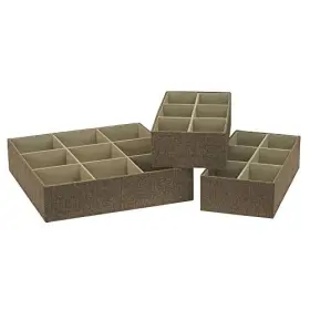 Household Essentials 040071118938 3 Piece Drawer Organizers Starter Set Latte Household Essentials 040071118938 3 Piece Drawer Organizers Starter Set Latte