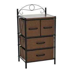 Household Essentials 040071204051 Victorian Style 4-drawer Storage Organizer Unit Black And Brown