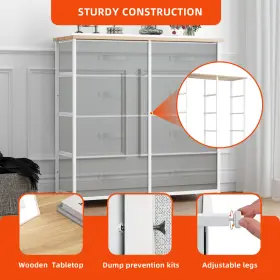 Houseshifter 197839500877 8 Drawers Dresser Gray Fabric Storage Tower Organizer Bedside Waterproof Cabinet #3