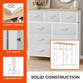 Houseshifter 197839834835 9 Drawers Chest Of Dresser Bedroom Light Gray Fabric Storage Organizer Tower #3