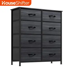Beysh2vklt Houseshifter 8 Drawers Dresser Gray Storage Tower Organizer Waterproof Bedside Cabinet Unit