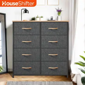 Beysh7uskq Houseshifter Chest Of Storage 8 Drawers Dresser Gray Fabric Tower Organizer Waterproof Closet