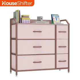 Beyshal6xl Houseshifter Chest Of 6 Drawers Dresser Tower Rose Gold Bedroom Storage Cabinet Organizer