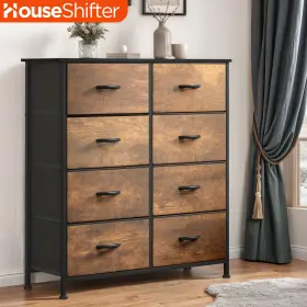 Beyshh5mqc Houseshifter 8 Fabric Drawer Dresser Brown Tower Storage Organizer Bedroom Cabinet