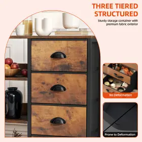 Beyshkyef8 Houseshifter Chest Of Fabric Storage 4 Drawers Dresser Tower Organizer Bedside Furniture Unit #3