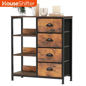 Beyshkyef8 Houseshifter Chest Of Fabric Storage 4 Drawers Dresser Tower Organizer Bedside Furniture Unit