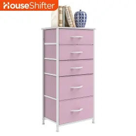 Beyshmuxx1 Houseshifter Chest Of Storage 5 Drawers Dresser Tower Pink Cabinet Livingroom Organizer Unit