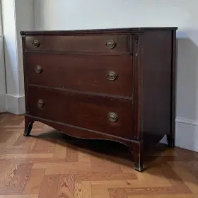 295403 Huntley Vintage Mahogany Dresser Chest Of Drawers Bedroom Bureau 3 Drawer