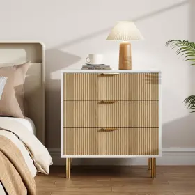 Maz8anfjvxbcrcat3hk5eafq5b Idealhouse Natural Dresser Modern 3 Drawer For Bedroom With Gold Handle And Lar