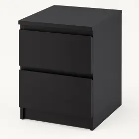 Ikea 039777490465 Malm 2-drawer Chest Black-brown Modern Bedroom Nightstand Storage Unit