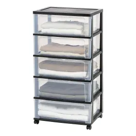 Iris 762016476650 Usa Plastic Drawer Storage Organizer Rolling Cart With Wheels Casters