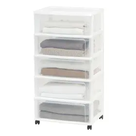 5-dra Iris 762016476667 Usa Plastic Drawer Storage Organizer Rolling Cart With Wheels Casters