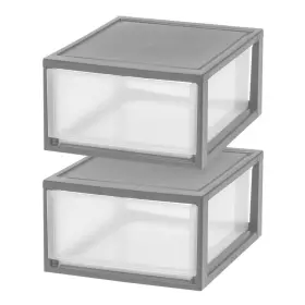 89243201 Iris 29.5 Quart 2pk Mini Stacking Drawer