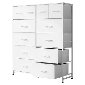Jhk Fc-cgk12c2 Dresser Storage With 12 Fabric Drawer&sturty Metal Frame&wood Top For Livingroom