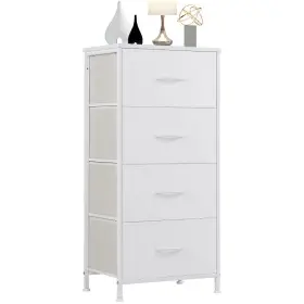 93624113 Jionjoy 4 Drawer Storage Dresser Chest - White 93624113 Jionjoy 4 Drawer Storage Dresser Chest - White