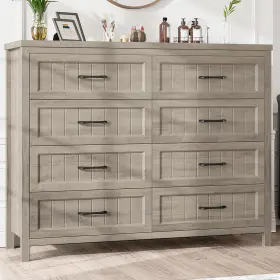 Fadrs-002 Jocoevol Farmhouse Dresser 8 Drawer For Bedroom Large Wooden Dressers Double Fadrs-002 Jocoevol Farmhouse Dresser 8 Drawer For Bedroom Large Wooden Dressers Double