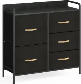 Jsungo 710638971060 Storage Dresser With Drawers Portable 5 Units - Black