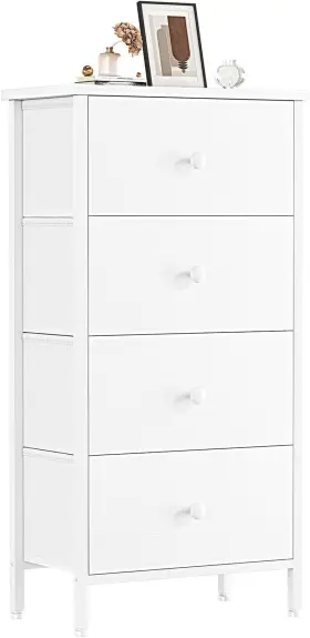 Kai-road 445010936940 White Dresser For Bedroom Small Storage Drawers 4 Drawer Kids