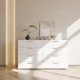 Karl Home 726084664074 White 8-drawer 55. 12 Inch Wide Chest Of Drawers