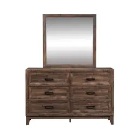 384-br-dm Liberty Furniture Ridgecrest Light Brown Dresser And Mirror