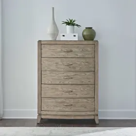 805-br41 Liberty Furniture Avalon 5 Drawer Chest For Bedroom - Brown Oak Wood