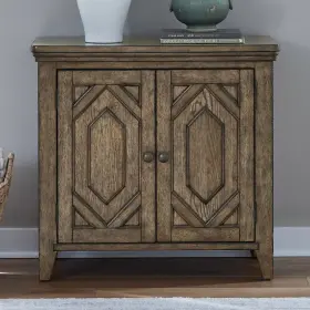 930-br62 Liberty Furniture Carolina Park 2 Door Bedside Chest Charging Station - Brown