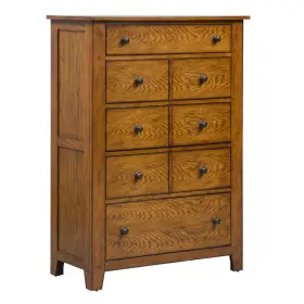 175-br41 Liberty Furniture Industies Inc Grandpas Cabin 5 Drawer Chest In Aged Oak